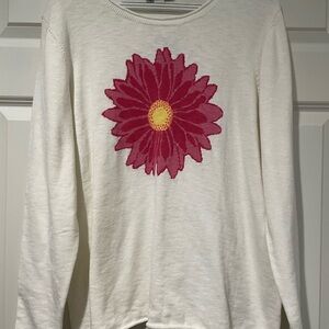 Coldwater Creek sweater with Pink Floral Design